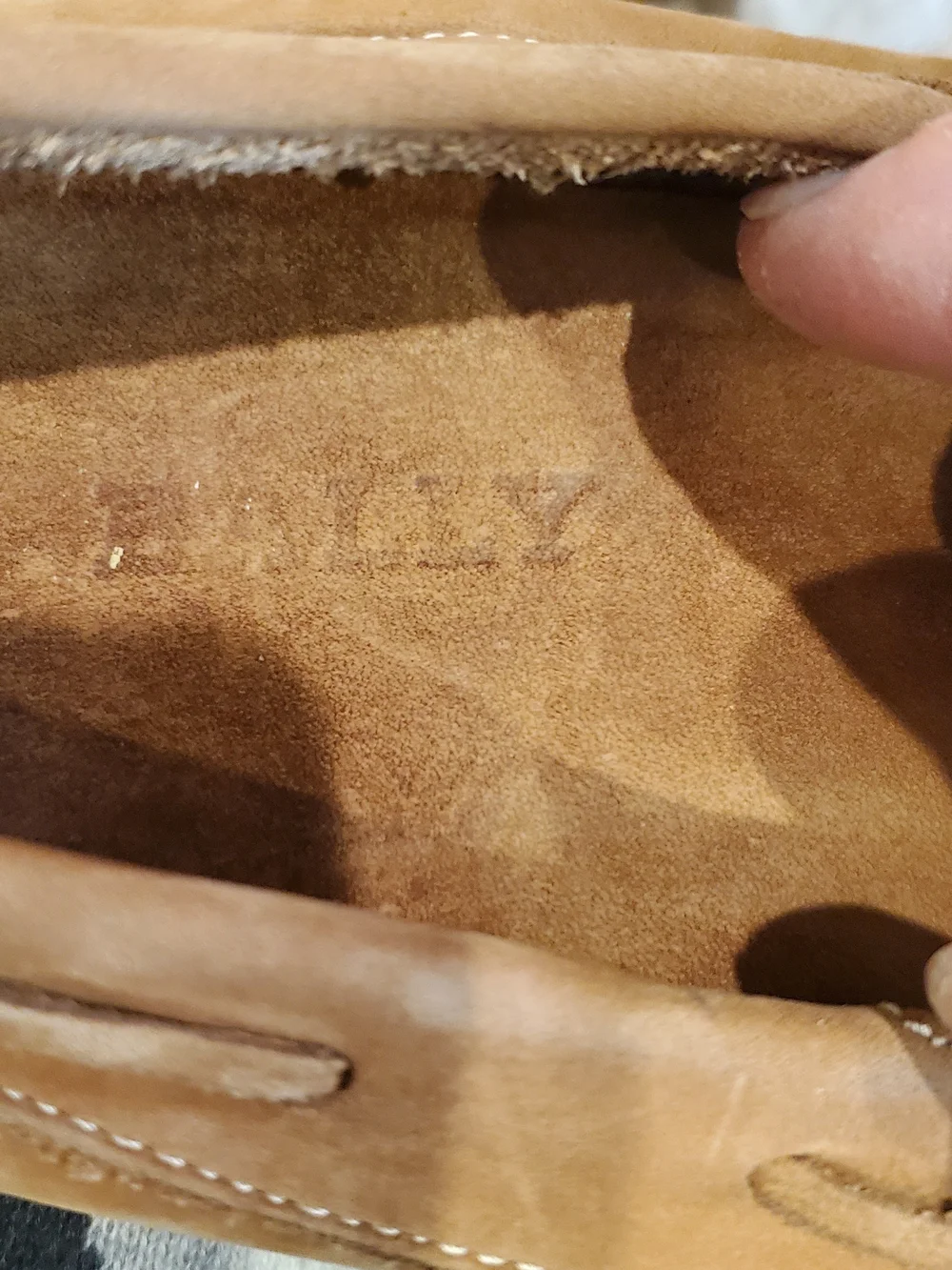 Bally Men's Tan Leather Boat Shoes